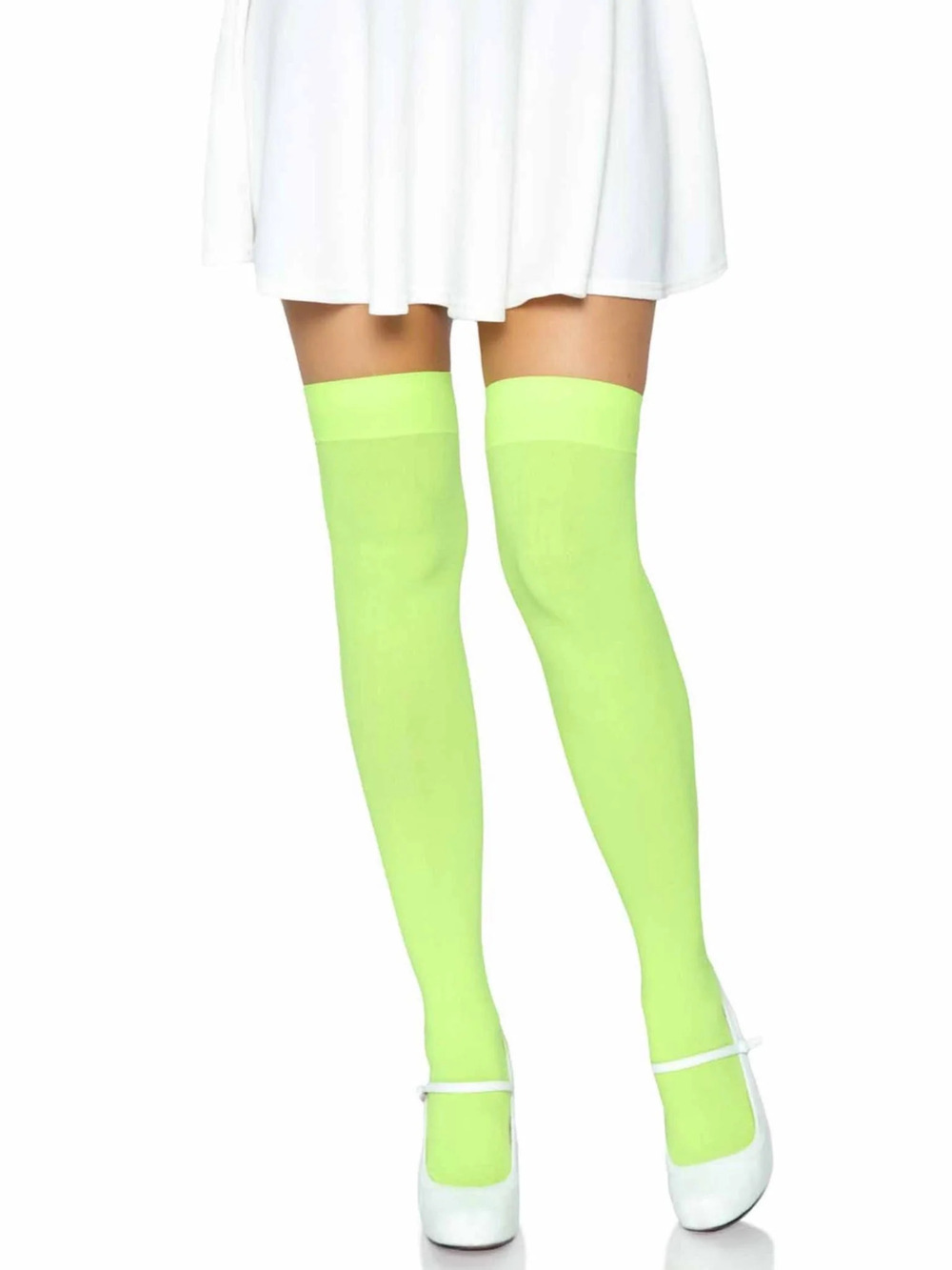 Leg Avenue - Luna Thigh High Stockings - NEON GREEN